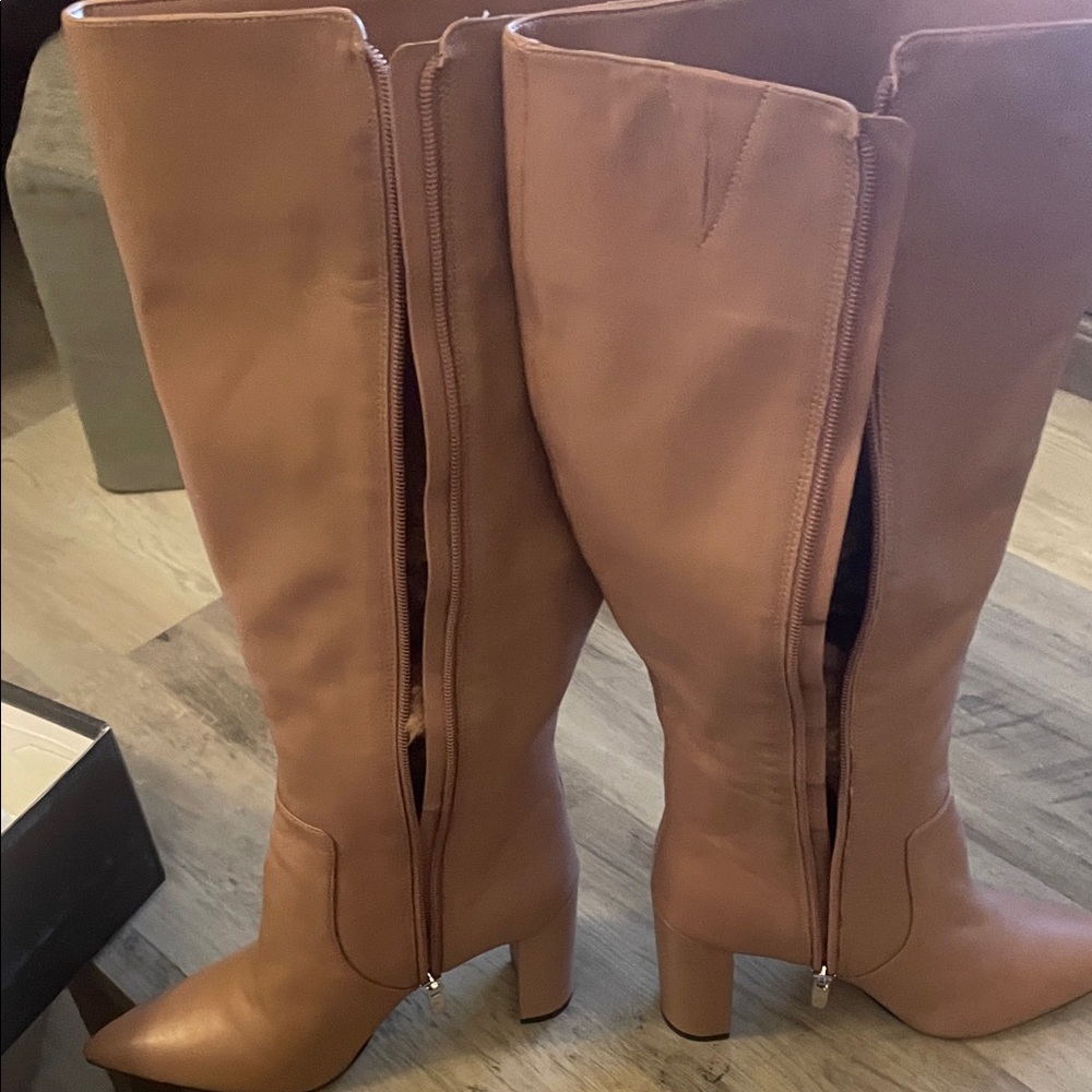 #96  Nine West Elegant medium natural Knee-High Women's Boots NWOTwB sz 8M WC - Picture 3 of 9